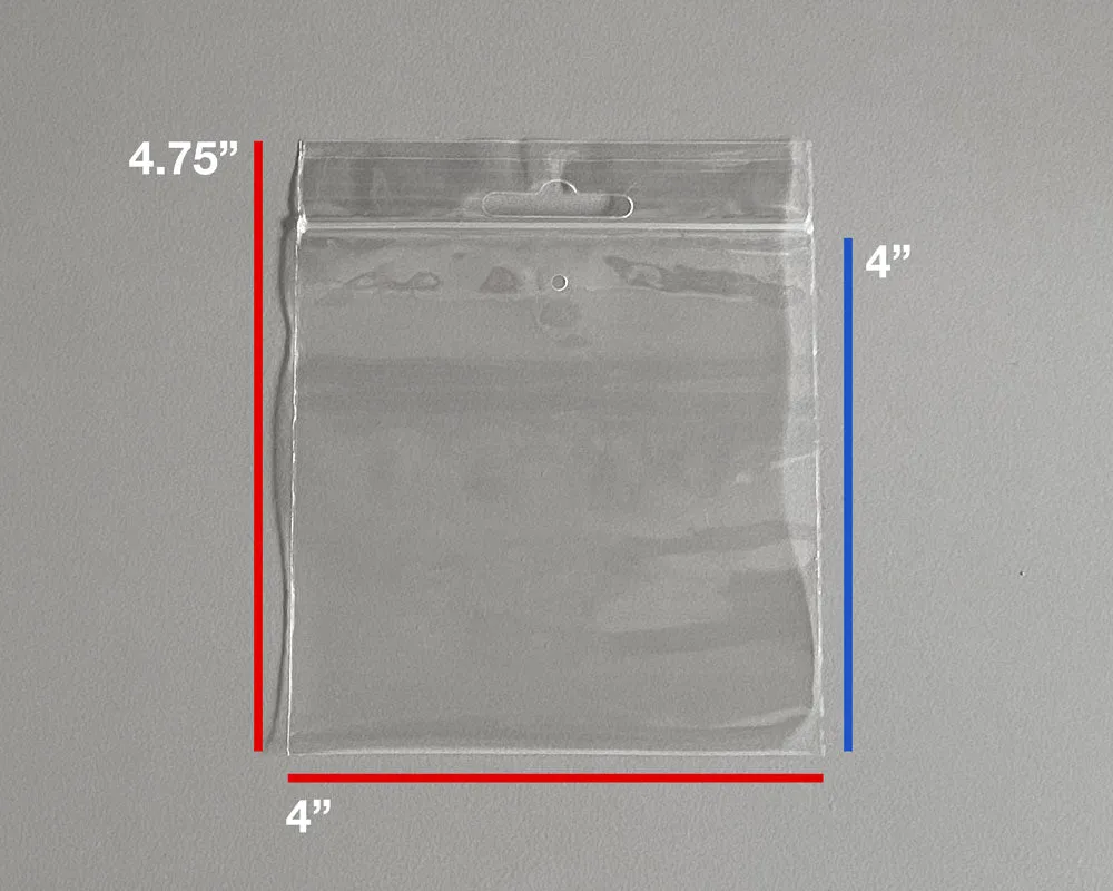 4x4 inch Clear Resealable Zipper Bags 100 Pack