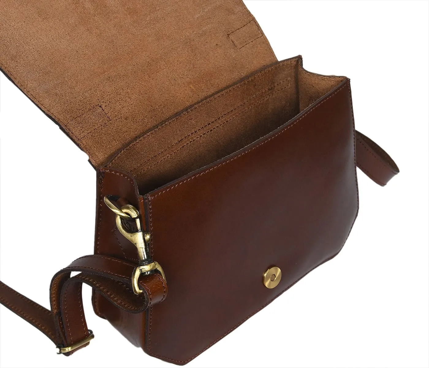 Classic Brown Leather Sling Bag - The Epitome of Style and Functionality.  Art: BG-1415